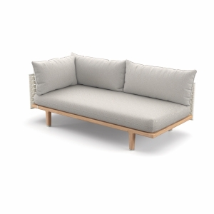 Dedon Sealine Lounge Modul rechts in silver beige