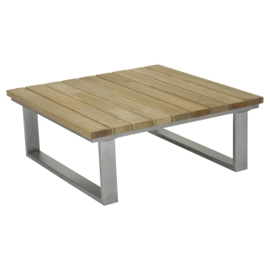 Zebra Belvedere Lounge Kaffeetisch Teak Edelstahl