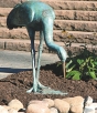 bronze figur kranich