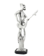 Bronzeskulptur "Gitarrenspieler" - modern auf Marmorsockel