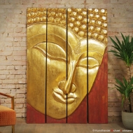 4 Teile Relief Buddha