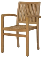 Zebra Teaksessel Bueno, stapelbar Gartenstuhl Teak
