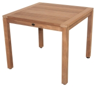 Zebra Teak - Esstisch Bali 90x90cm. Gartentisch Teaktisch 
