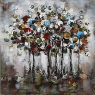 Metall - Wandbild "Abstrakt und Bunt"