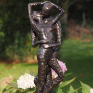 Bronzeskulptur Stehendes Liebespaar