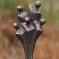 Bronzeskulptur Harmonische Familie klein mit brauner Patina 