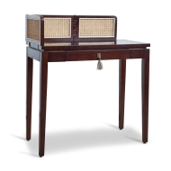 Art Deco Schreibtisch mit Rattan