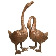 Bronzeskulptur "Schwäne" im 2er-Set