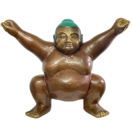 Frontansicht der Bronzefigur "Sumoringer"