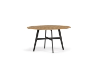 DEDON Seax Esstisch ∅140, Gestell schwarz Jean-Marie Massoud Designertisch Gartentisch