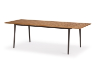DEDON Wa Esstisch 100x250cm Tischplatte: 317 - black pepper / Gestell: 205 - teak