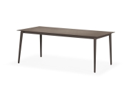 DEDON Wa Esstisch 100x200cm Tischplatte: 317 - black pepper  / Gestell: 317 - black pepper