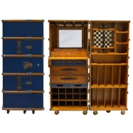 Authentic Models Barschrank auf Rollen, navy MF078N