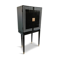 Authentic Models Art Deco Bar Likörschrank Schwarz & Weiß