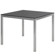 Edelstahlgartentisch HPL platte