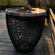 rufer.swiss "drato Amore" Feuerschalengrill mit o-teppanyaki