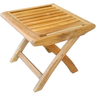 Zebra Teak Hocker Brasilia, klappbar Teakhocker Gartenhocker