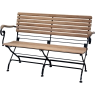 Zebra Teak - Bank "Florence", klappbar Gartenbank Teakbank klappbank