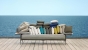 Dekokissen von Dedon auf einer Lounge am Meer