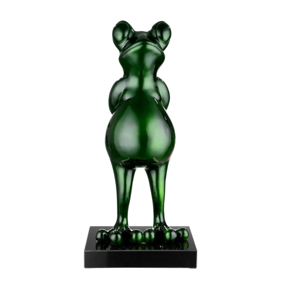 Frontansicht Frosch Figur in grün