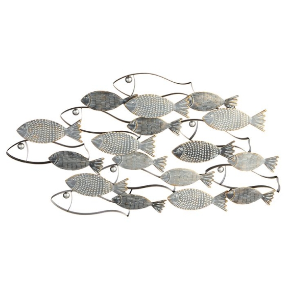 Wandrelief "Fische im Schwarm"