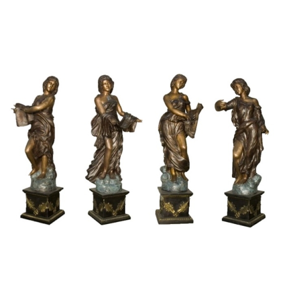 Bronzeskulptur "Jahreszeiten 4er Set"