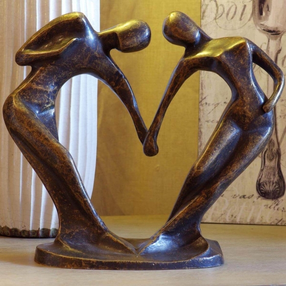 Bronzeskulptur Tanzendes Liebespaar
