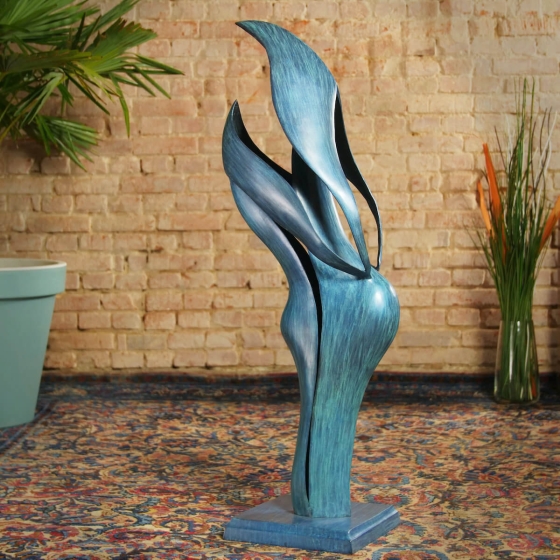 Bronzeskulptur Abstraktes Liebespaar Harmonie in einer Sonderedition 