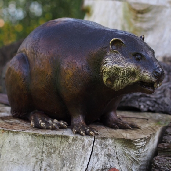 Bronzefigur "Biber"