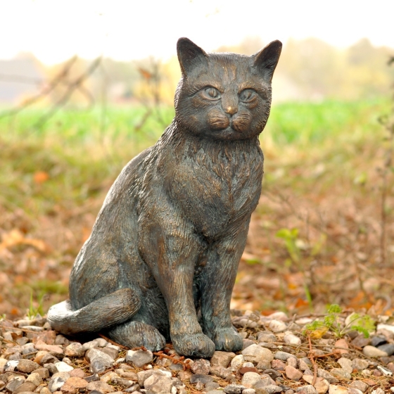 Rottenecker Bronzefigur Katze