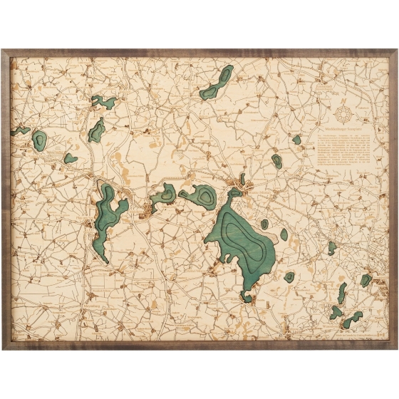 Cutting Brothers 3D-Holzkarte "Mecklenburgische Seenplatte"
