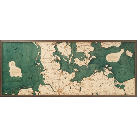Cutting Brothers 3D-Holzkarte "Nordsee und Ostsee"