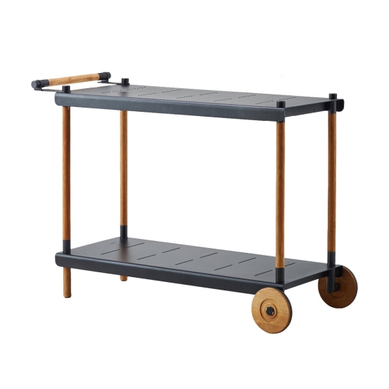 Cane-line Trolley aus Teak und Aluminium