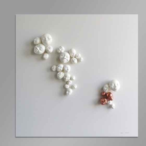 Wanddekoration "Happy Faces - 28Stk" von Selma Calheira