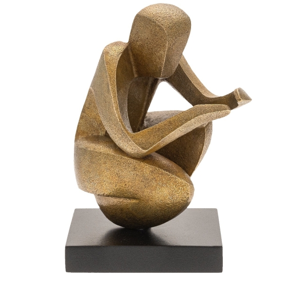 Bronzeskulptur "Mentor" von Sofia Speybrouck von vorne