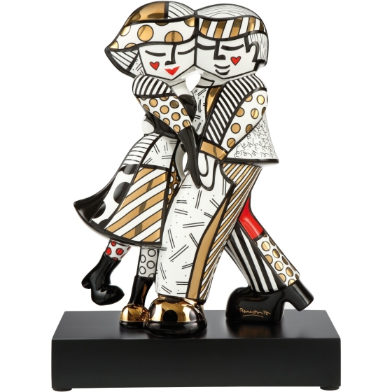 Goebel Skulptur "Golden Cheek to Cheek" von Romero Britto