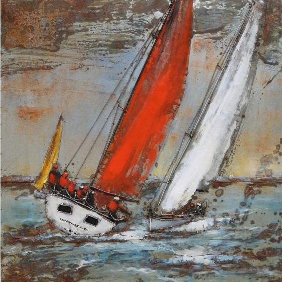 Metall - Wandbild "Segelsport - Regatta"