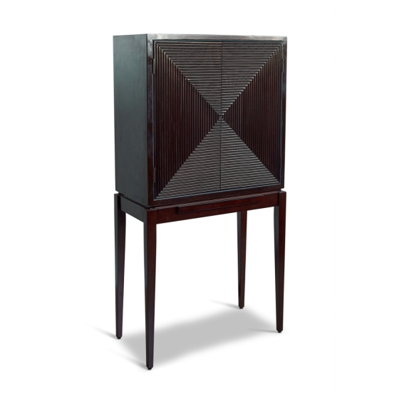 Authentic Models Art Deco Bar Likörschrank Braun