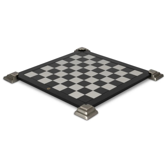 Authentic Models Wendbares Spielbrett Dame Schach, schwarz