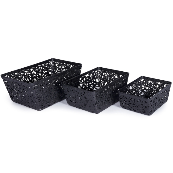 unknown nordic Korb-Set, dreiteilig