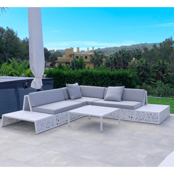 unknown nordic Lounge Set inkl. Kissen weiss