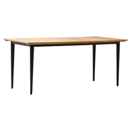 6355 Spider Tisch aus Aluminium mit Teakholz für den Garten