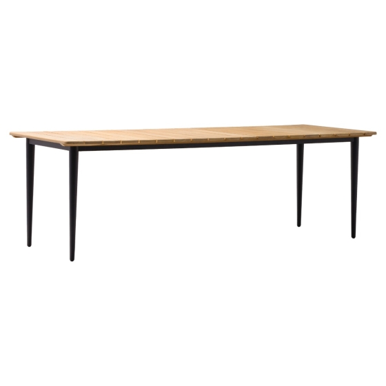 6356 Spider Tisch aus Aluminium mit Teakholz für den Garten