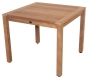 Zebra Teak - Esstisch Bali 90x90cm. Gartentisch Teaktisch 