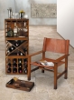Authentic Models Weinregal Glass Unit Holz Messing Weinregal  MF212 Bücherregal