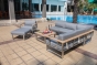 Zebra Belvedere Lounge Gartenlounge Teak Edelstahl Loungegruppe