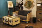 Authentic Models Kabinen-Koffer Couchtisch in elfenbein MF040