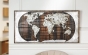 Metall - Wandbild "Erde" auf Holz Handarbeit