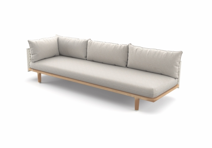 Dedon Sealine Lounge Modul XL rechts in silver beige